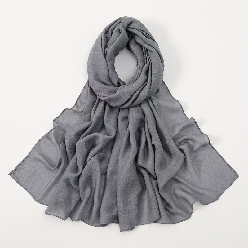 T1020 thin modal single color thin edge breathable cotton shawl cotton and linen women's scarf headscarf