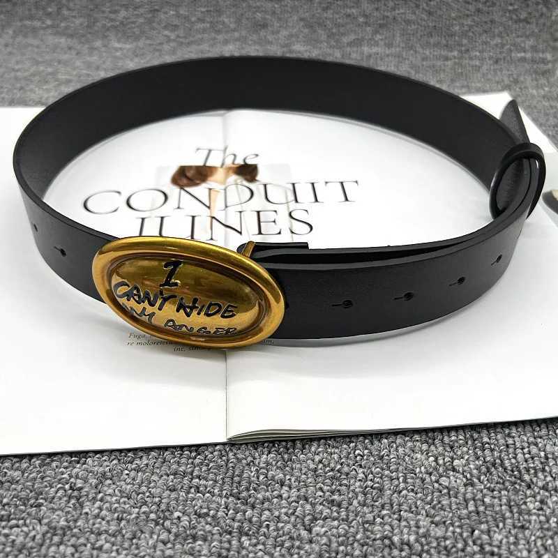 Womens Fashion Letter Buckle Genuine Leather Corset Female Cummeund Coat Waistband Dr Decoration Wide Belt XJ250620