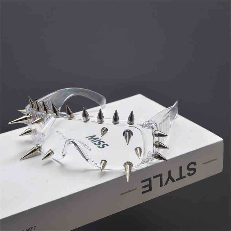 2025 Premium Luxury Cyberpunk Gothic Demonic Horns Brass Rivets Handcrafted Party Sunglasses - Oversized Whimsical Statement Eyewear with UV400 Protec