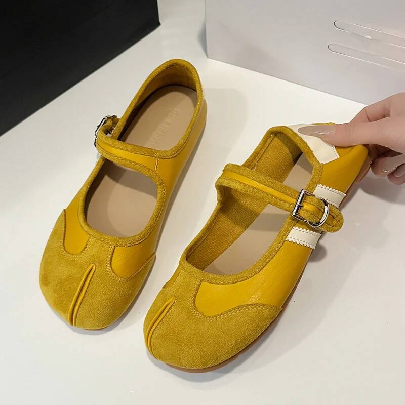 2025 Summer New Women's Shoes Flat Shoes Women's Casual Sandals Women's Summer Trend Ballet Shaped Women's Shoes Splicing Simple S