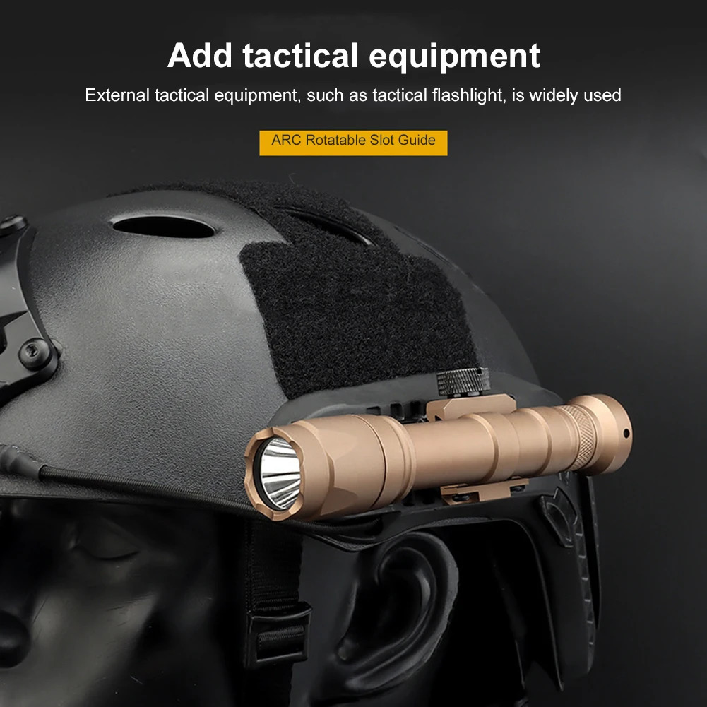 2pcs Tactical Helmet Side Rail Mount Adapter Military 360 Degree Guide Rotation for Airsoft Fast Hunting Accessories 250611