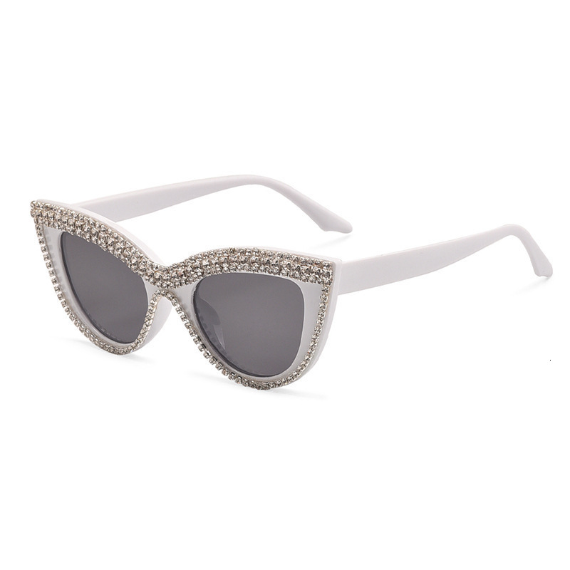 Moissanite Luxury Gothic Punk Women's Sunglasses Crystal Rhinestone Embellished UV400 Polarized Statement Eyewear Instagram Influencer Trending