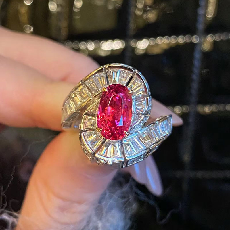 Choucong Bright Ins Top Sell 925 Sterling Silver Luxury Jewelry Oval Cut Red Ruby Princess WhiteZiron CZ Diamond Eternity Party Women Wedding Band Ope