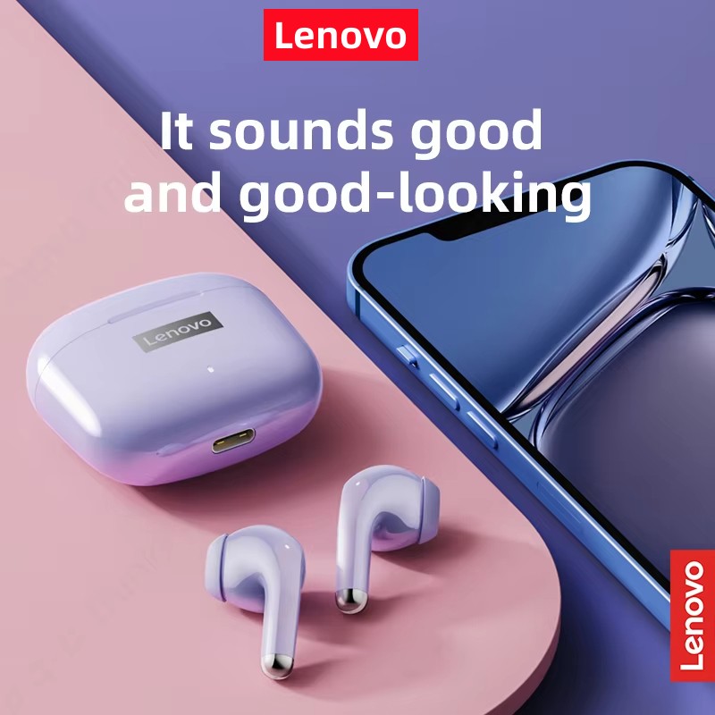 Lenovo TWS Headphones Sport Earphones Wireless Bluetooth Noise Reduction Touch Control HD Call With Mic LP40 Pro