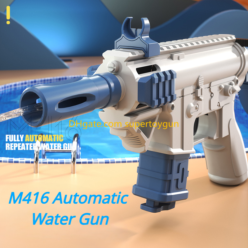 M416 Water Gun Compact Manual Squirt Gun with Continuous Firing Blowback Water Pistol Blaster for Summer Beach Pool Outdoor Water Games Toy Kids Boys 