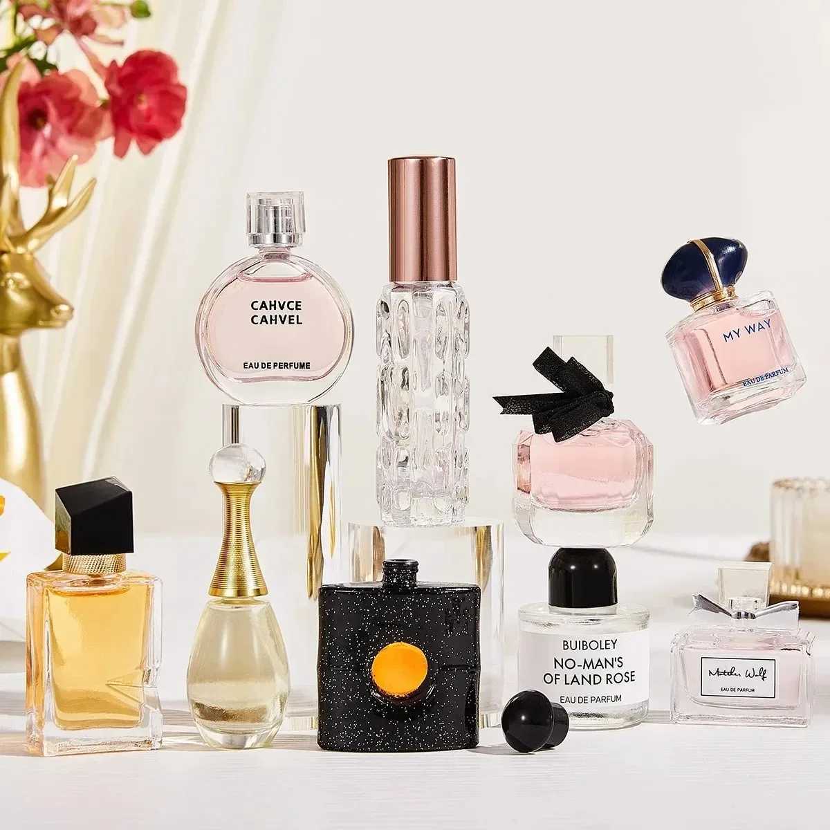 Women Perfume Mens Pheromones Fragrance Long Lasting Woody Floral Cologne Compact Portable Perfume Luxury Gift Set W250620