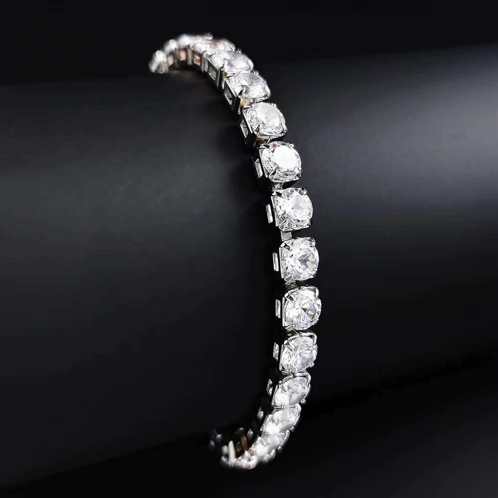 China Supplier Manufacturers Chunky Moissanite Tennis Chain Bracelet 1-Ct Colored Diamond Fine Jewelry Wedding Bracelet