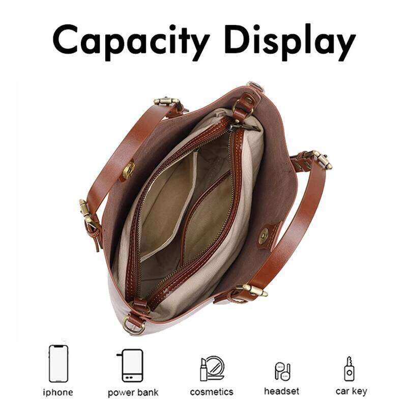 Ladies Large Capacity Commuting Tote Women's Versatile Handbag Girls Shoulder Crossbody Water Bucket Bag For Female Colleagues 2025/06/20