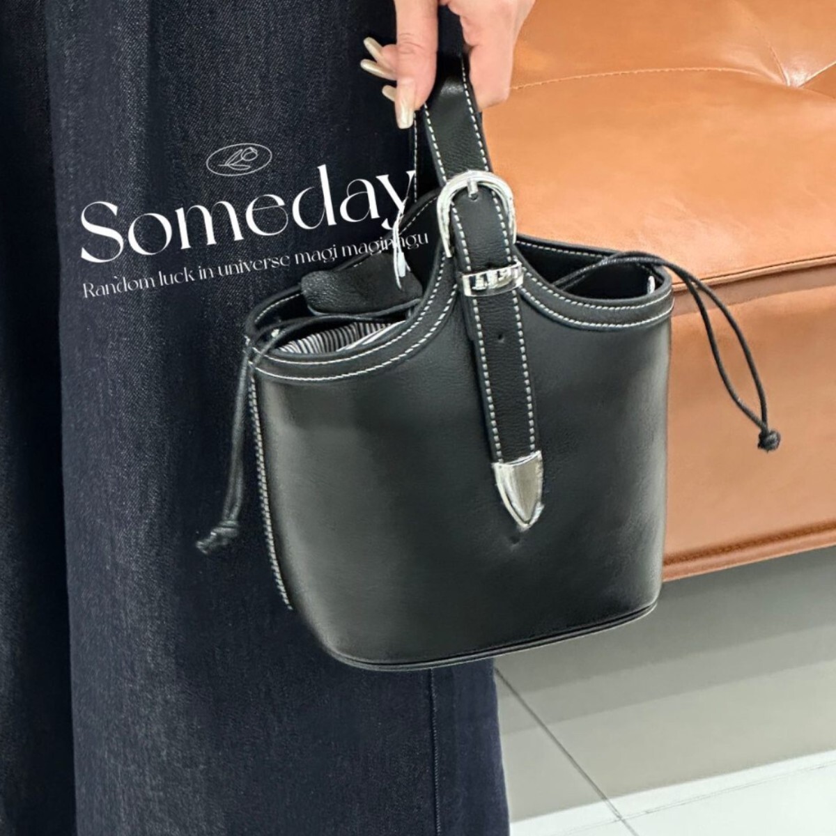 Free Shipping Designer Bags Genuine Leather Luxury Handbag Bucket Bag Retro Women's Tote Bag Commuter Shoulder Crossbody Bag Trendy Women's 