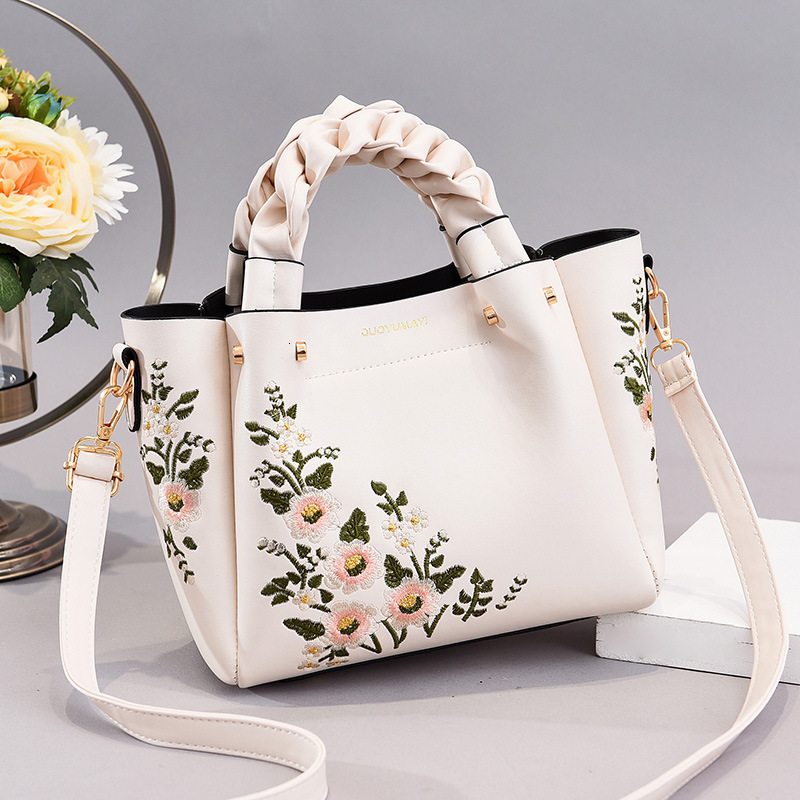 Free Shipping 2025 New Designer Bag Fashion High-quality Shopping Bag Single High-end Solid Color Chinese Embroidery Women's Shoulder Handbag
