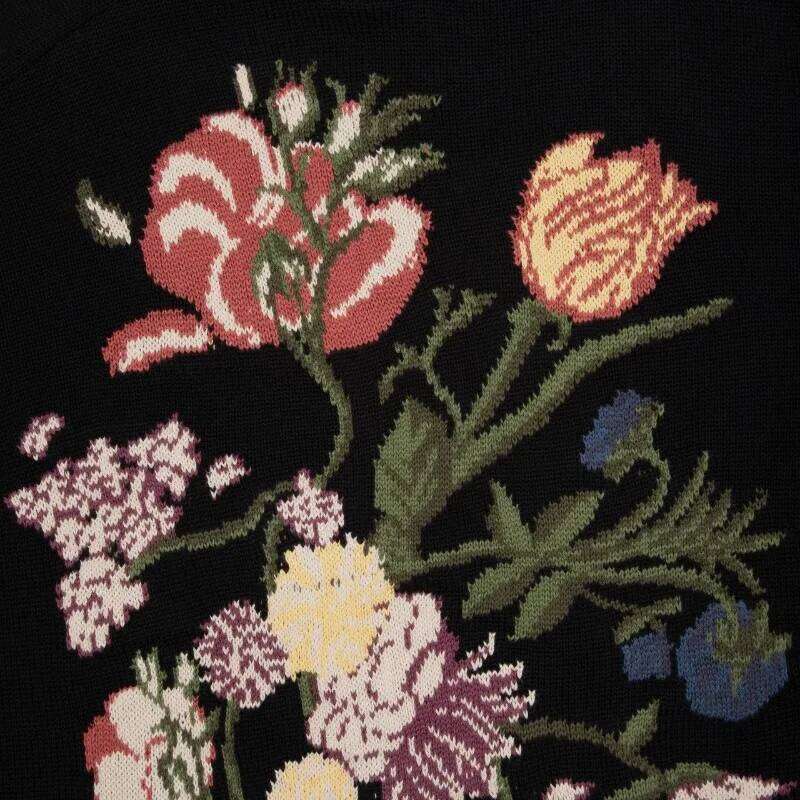 Garden embroidery pullover high quality pear tree print pattern Zip up Hoodie Y2K retro oversized Gothic Haruku streetwear top