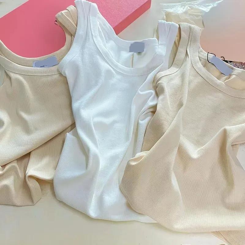 2025 tops Women's Vest Designer Shirts Fashion women vest Sexy Halter Tee Party Fashion Crop Top Luxury Embroidered T Shirt Spring Summer Backless Vest Prades