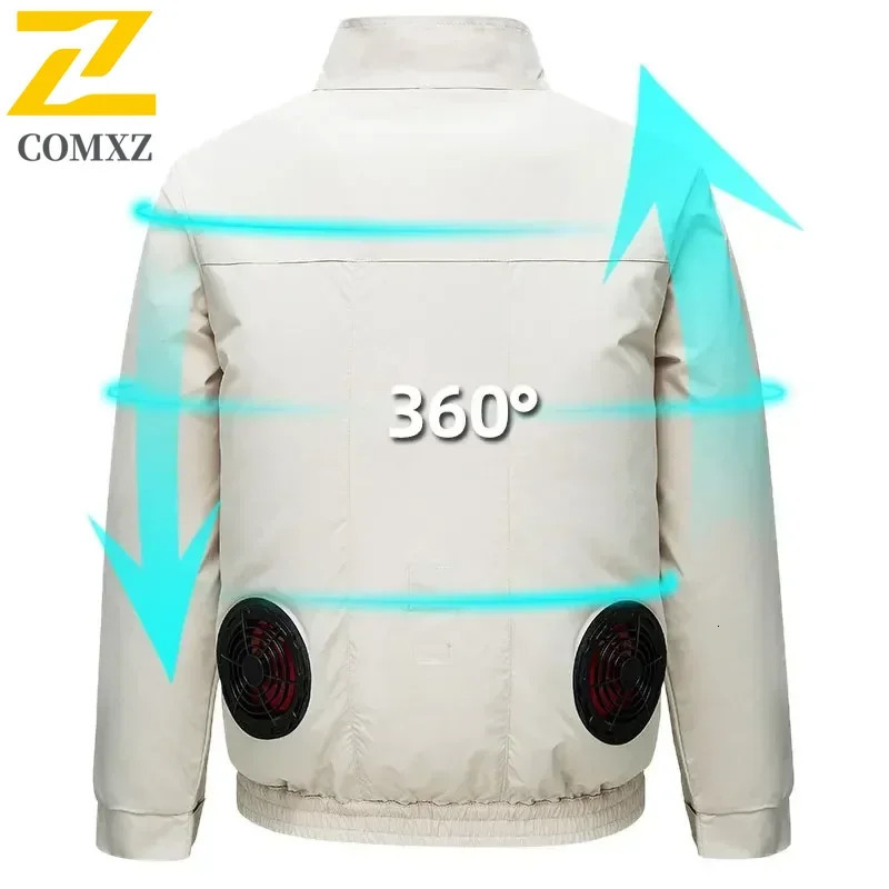 Cool Jacket Mens Weather Work Fan Coat USB Refrigeration Air Conditioning Clothes Womens Body Cooling Fishing Clothes Vest 250619