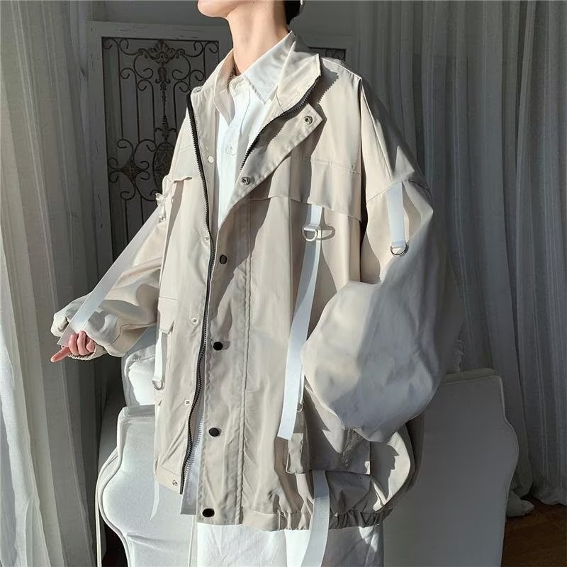 Men's Jackets Men Streetwear Jacket Black Hip Hop Autumn Cargo Harajuku Hooded Outwear Clothes oversize 5XL 6XL 7XL 221124