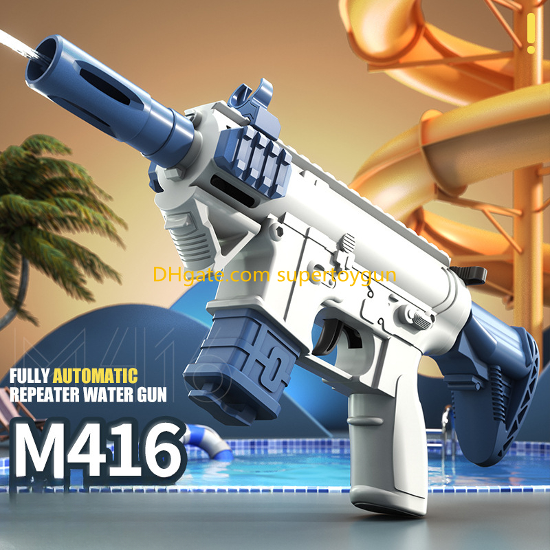 M416 Water Gun Compact Manual Squirt Gun with Continuous Firing Blowback Water Pistol Blaster for Summer Beach Pool Outdoor Water Games Toy Kids Boys 