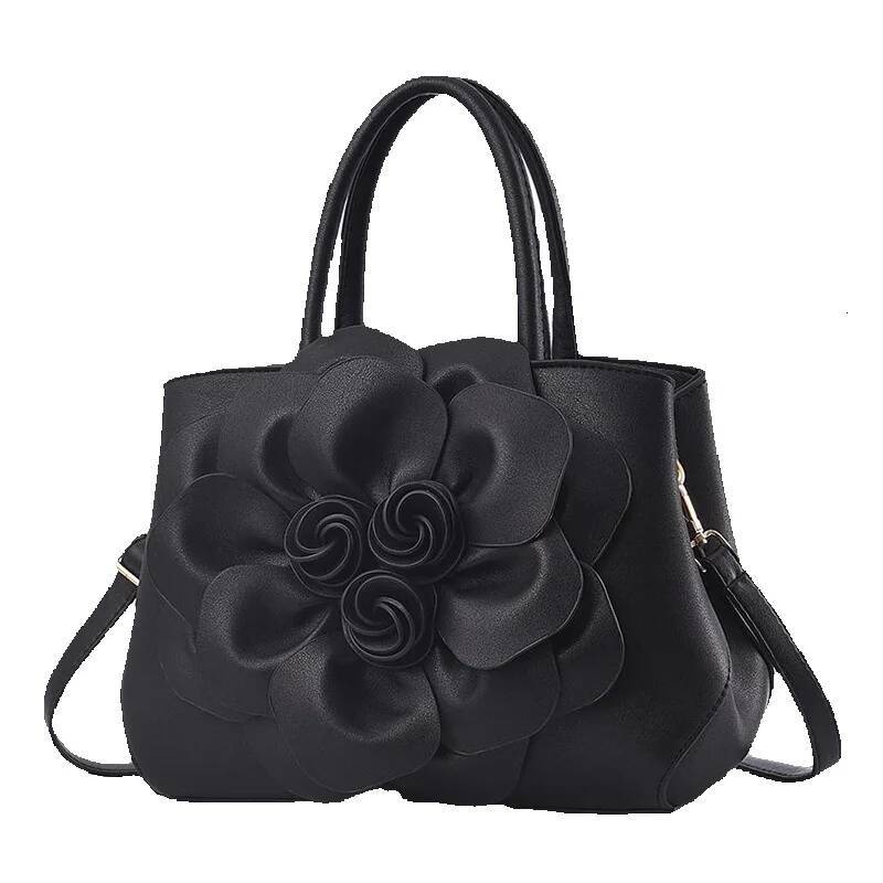 Free Shipping 2025 New Designer Bag Fashionable And High-quality Shopping Bag High-end Simple And Elegant Rose Large Capacity Women's Single Shou