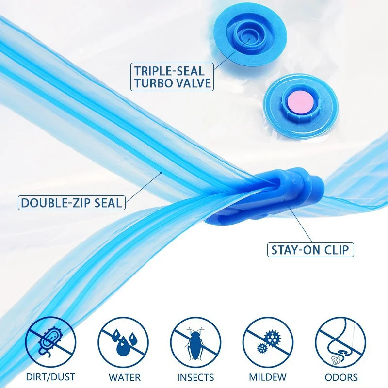 Vacuum Storage Bags Wardrobe Organizer Seal Bag Space Saving for Clothes Pillow Bedding Blanket Packaging Storager 250612