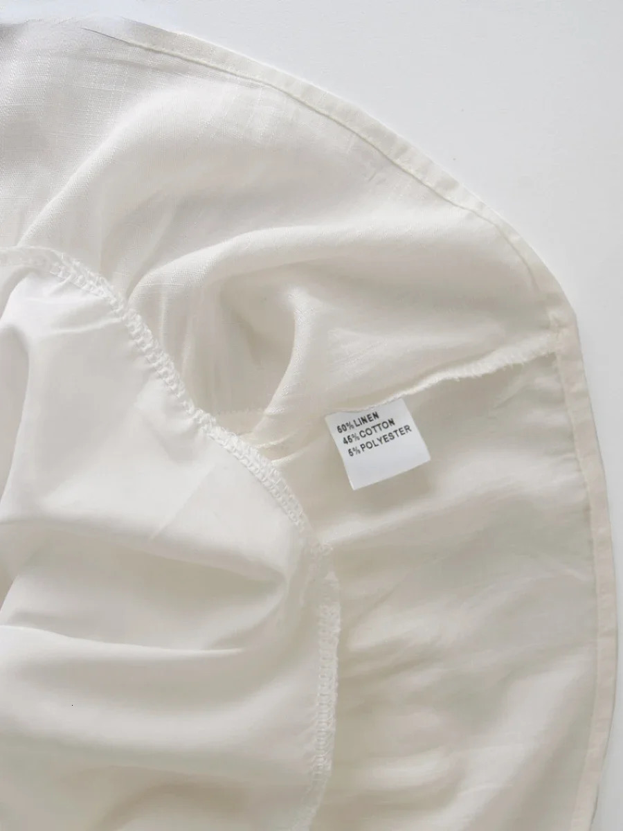 Wolfeel Spring Summer Womens Linen Cotton Dress Vintage A-line Sling Dress Sexy Girl V-neck Camisole RUFFLES Dress 250619