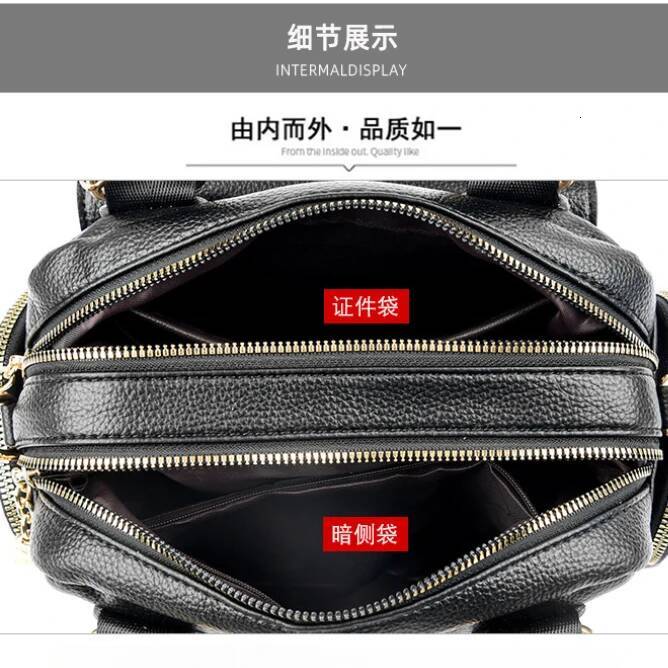 DHSM Designer Purse and Handbag Fashion High Quality Women's Shoulder Large Capacity Soft Leather Locomotive Crossbody Bag