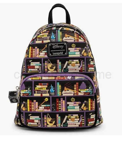 Disney Loungefly Stitch Mickey Mouse Sleeping Curse Pixar Up Double Strap Shoulder Bag Purse School Backpack Kids Gifts W250620