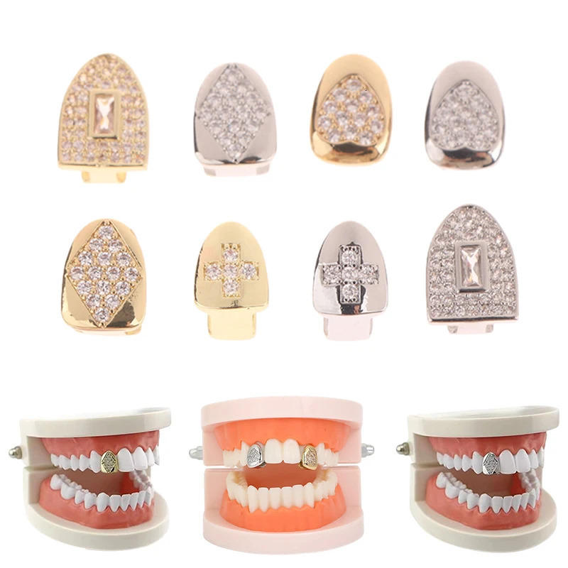 Hip Hop Single Tooth Teeth Punk Metal Caps Fashion Party Cosplay Grills Dental Jewelry 250613
