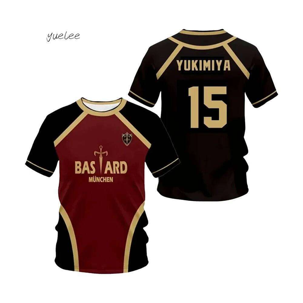 Blue Lock Anime 3D Print Fashion Breathable Jersey Casual Sports T-Shirt Summer Men's Outdoor Training Sportswear mens tshirt