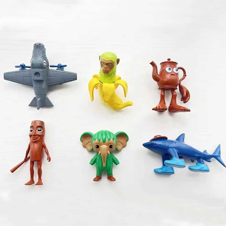 Itan Brainrot Tung Sahur Figure Toy Tralalero Tralala Figures Bombardino Crocodile Chimpanzee Banana Model Decor Doll Gift L250620G9U4