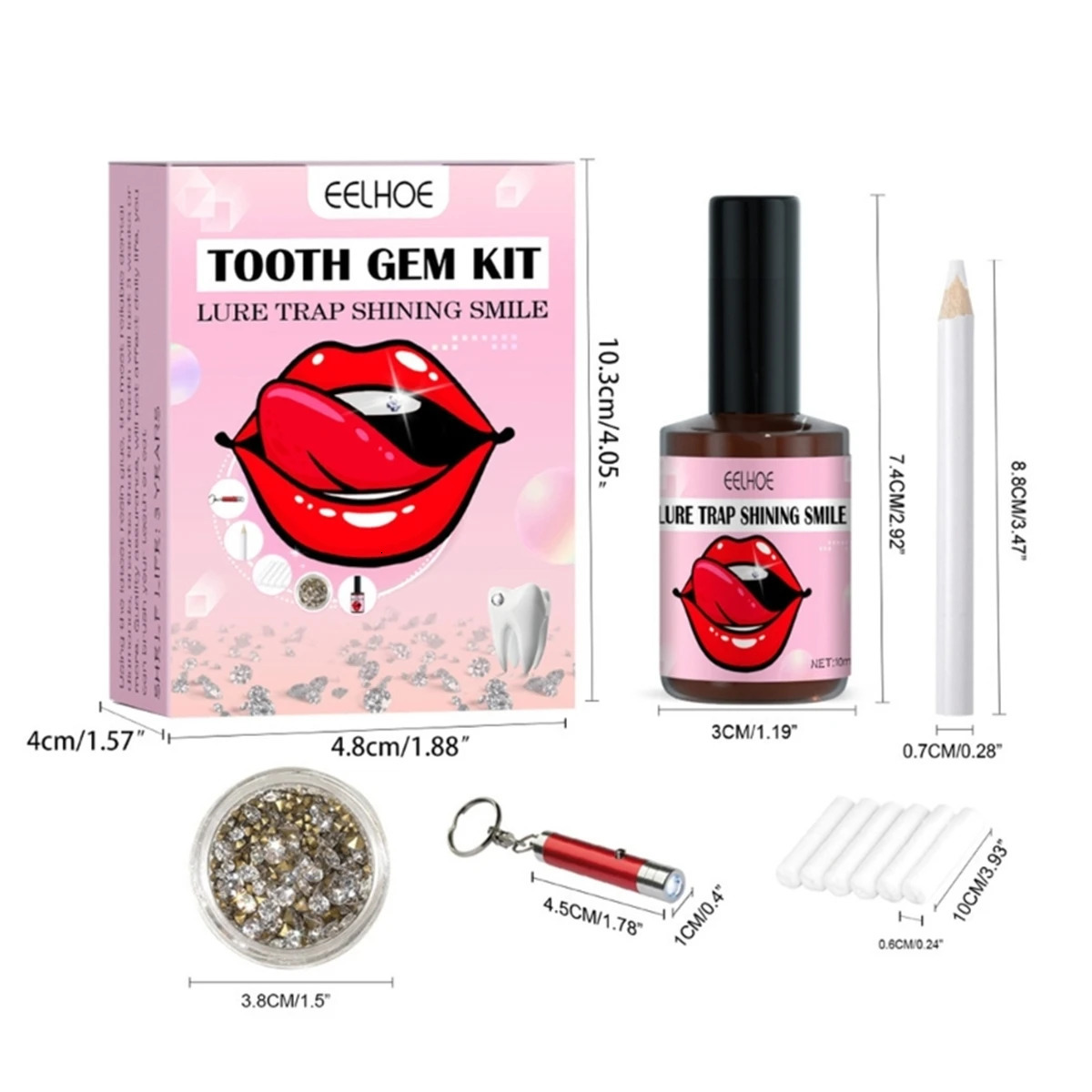 Tooth Jewelry Kit DIY Teeth Gems With Glues And Light Firm Reliable Clear Stone Crystal Ornaments Jewellery 250613