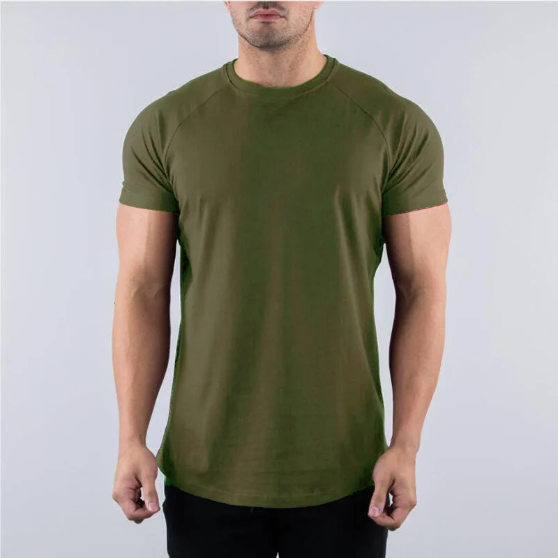 Mens Summer Skinny Casual TShirt Short Sleeve Tee Male Gym Fitness Sport Cotton Tops Man Running Workouts Sweatshirt Clothing 250616