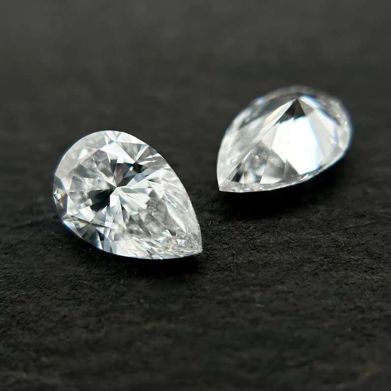 IGI White Pear Cut 6.25 Ct Lab Diamond F VS2 Clarity Loose Calibrated Lab Created Diamonds for Jewelry Making