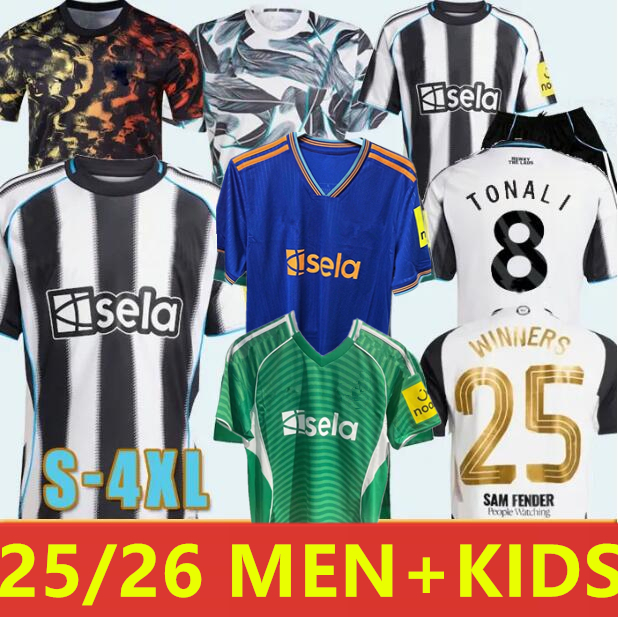 S-4XL 25 26 TONALI BRUNO G. NewCaslte Soccer Jerseys ISAK WILSON JOETON TRIPPIER GORDON BURN NUFC 2025 2026 home away Football Shirt MURPHY Men Kids kit