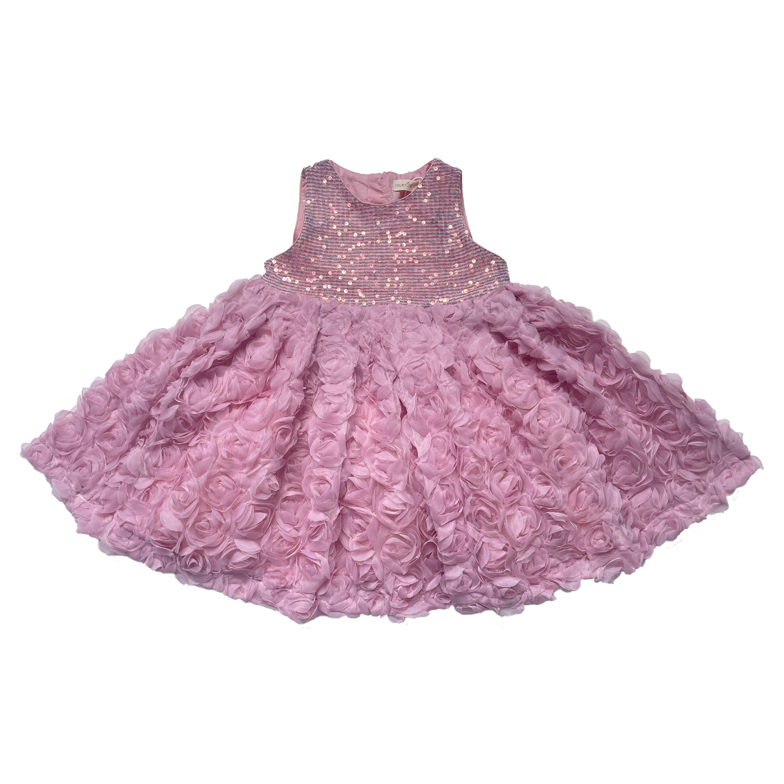 Girl's sequined rose dress formal dress birthday party dress casual fashion Summer casual dress
