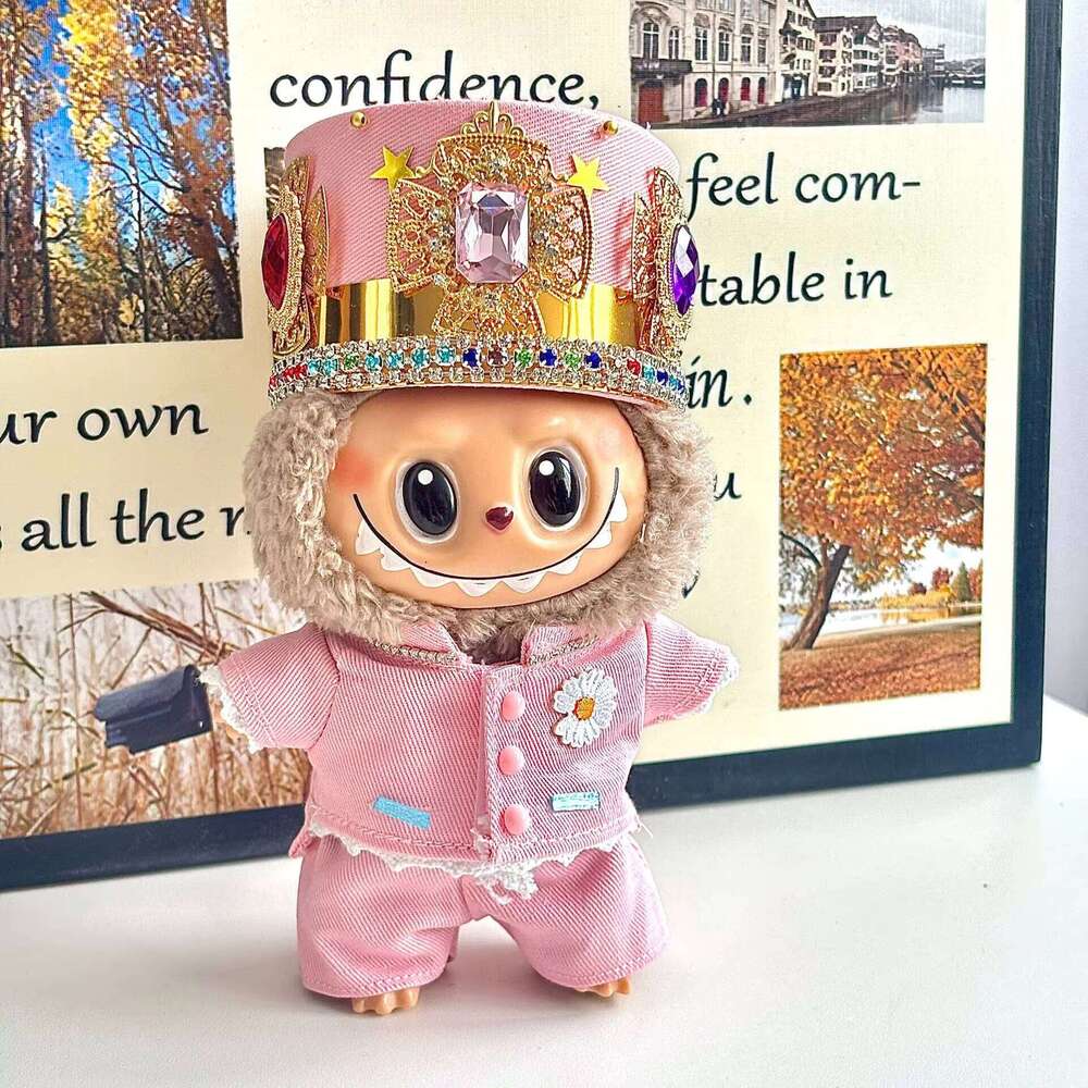 DHGadgets Second Generation Labubu All-in-One Dragon Pendant Plush Clothes 17cm Set with Doll Series Accessories