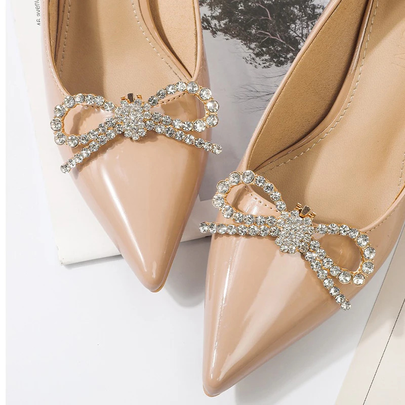 1Pcs DIY Detachable Wedding Shoes High Heel Shoe Accessories Women Shoe Floral Buckle Shoe Clip Alloy Rhinestone Versatile Upper 250617