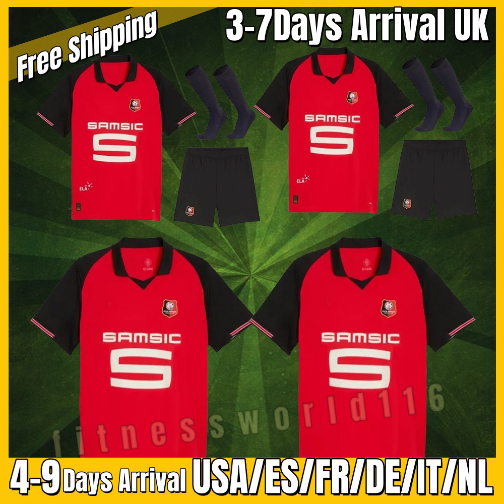 xxxl 4xl 25 26 rennes jersey Men kids kit Rennes Stade soccer jerseys Rennais Fc TERRIER BOURIGEAUD Doku Guirassy CAMAVINGA Aguerd Kids Kits Football Shirts S-4XL