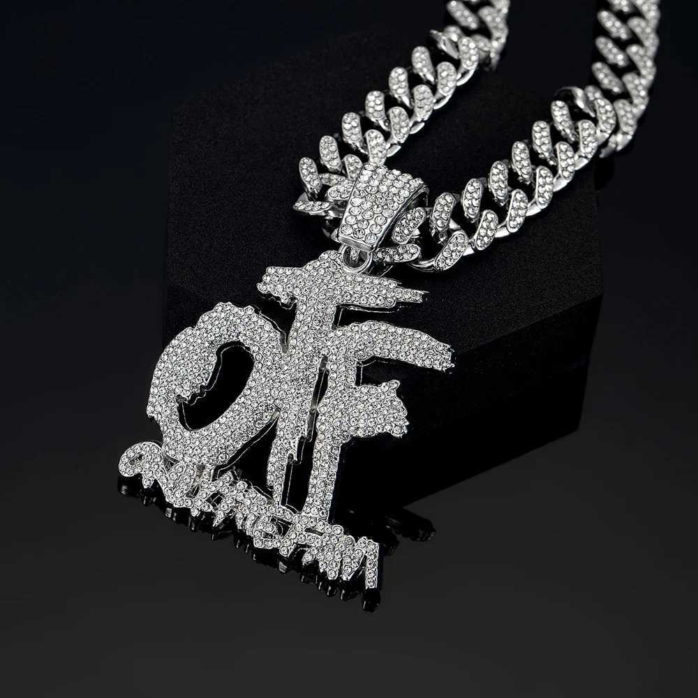 Hip Hop Fashion English Letter OTF Pendant Cuban Chain Necklace Suitable For Daily Wear By Men And Women Rock Party Jewelry W250620