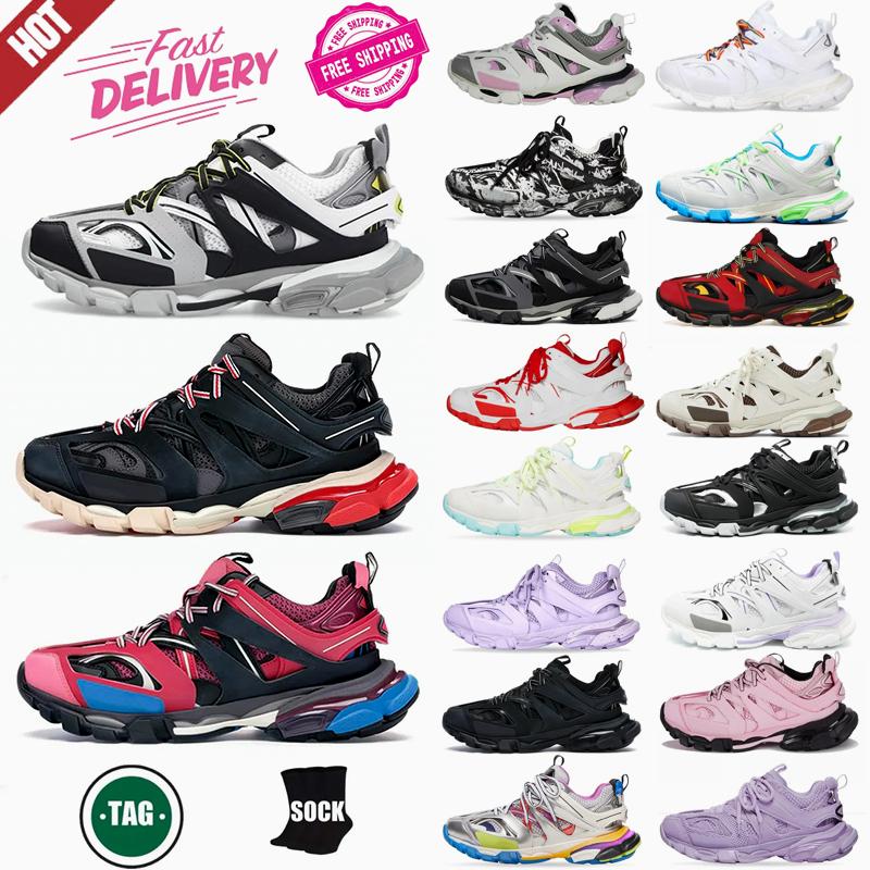 2025 New Designer Track 3 3.0 Casual Shoes Men Women Casual shoe Tess.s. green Sneakers 17FW Leather Mens Trainers Sport Tennis Womens Mens Shoes