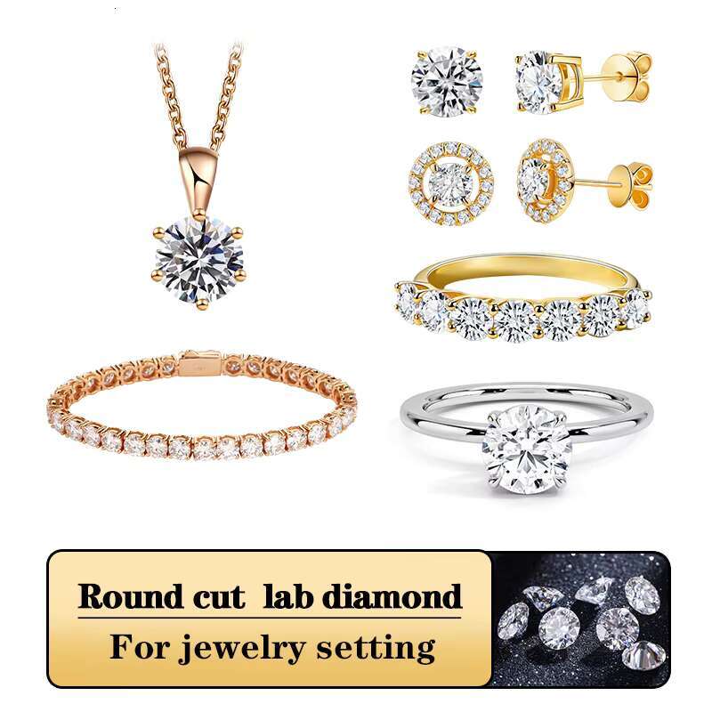 Starsgem Wholesale 1CT 1.5CT 2CT 3CT DEF VS CVD HPHT Round Cut Loose Lab Grown Diamonds