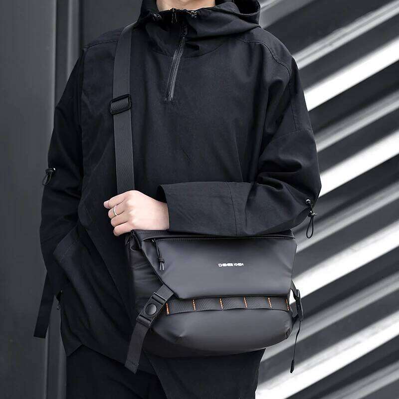 Mens Large Capacity Nylon Messenger Durable Crossbody Commuting Fashionable Shoulder Bag For Urban Life