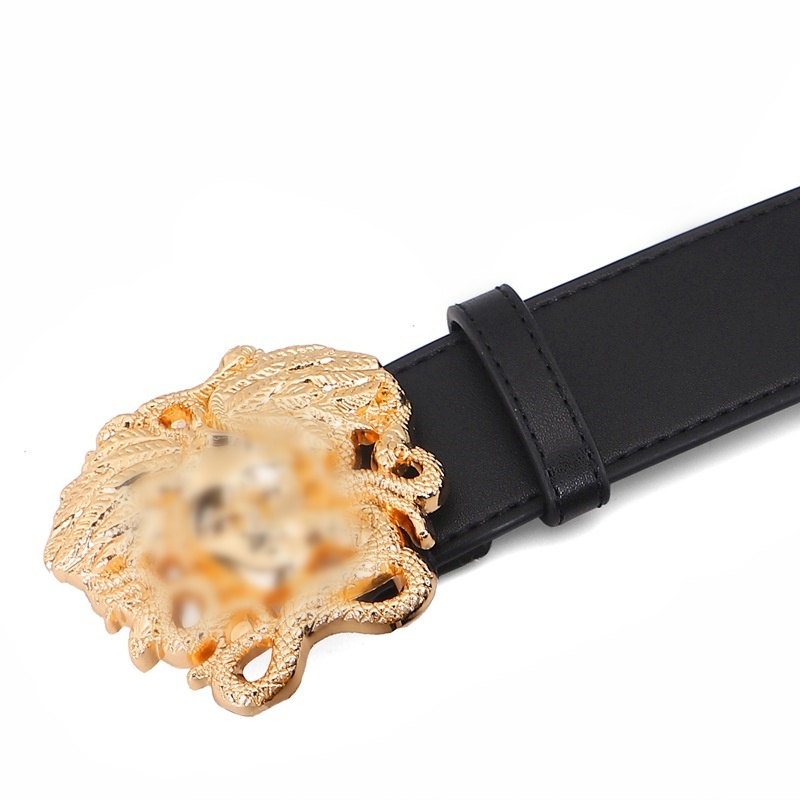 Gold buckle diamond belt fashion designer mens women belt 3.8cm wide cowhide belt luxury belt high-end business casual belt