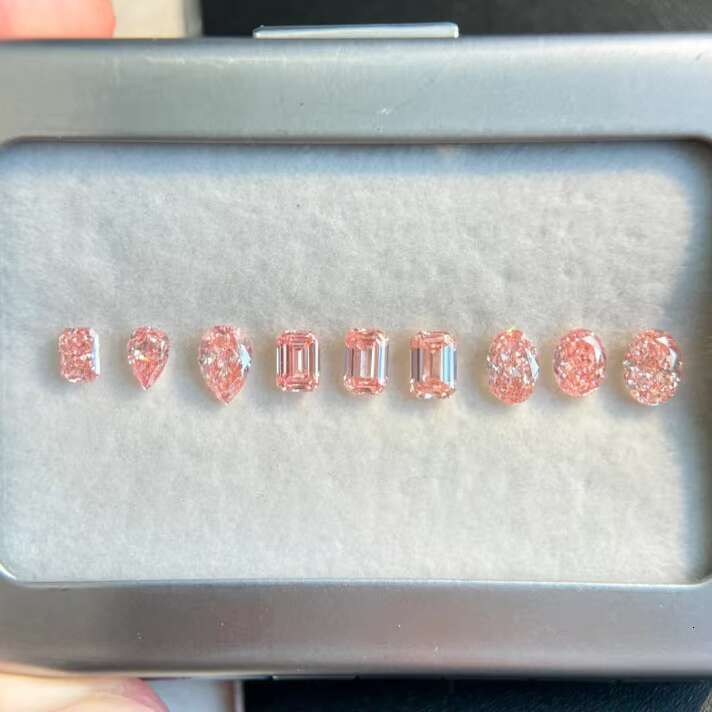 IGI Certificate 1ct 2ct Fancy Vivid Pink Lab Grown Diamond Radiant Cushion Oval Pear Cut Fancy Color Lab HPHT CVD Diamond