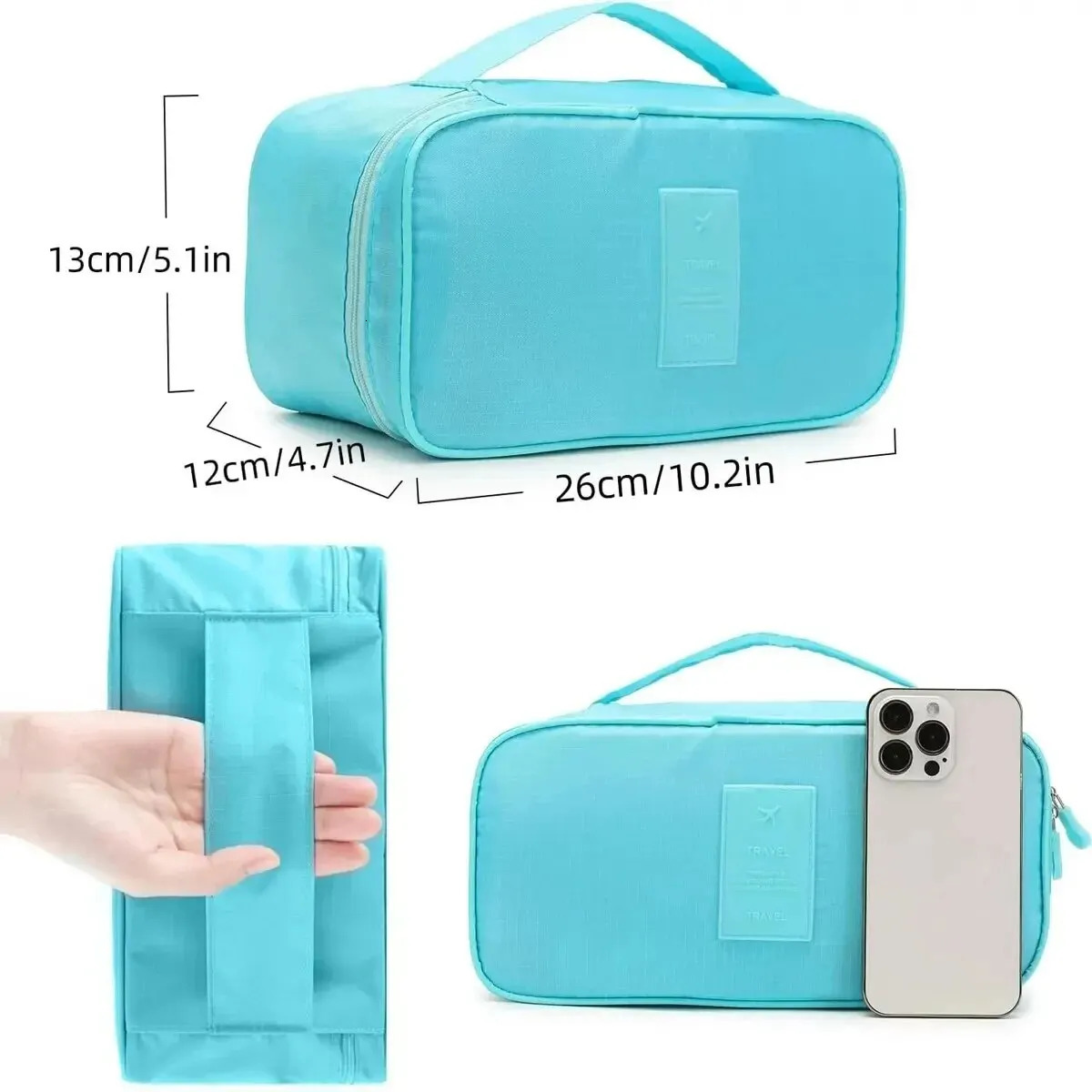 Portable Travel Storage Bag Multifunction Bra Underwear Organizer Bags Toiletry Cosmetic Case for Outdoor 250612