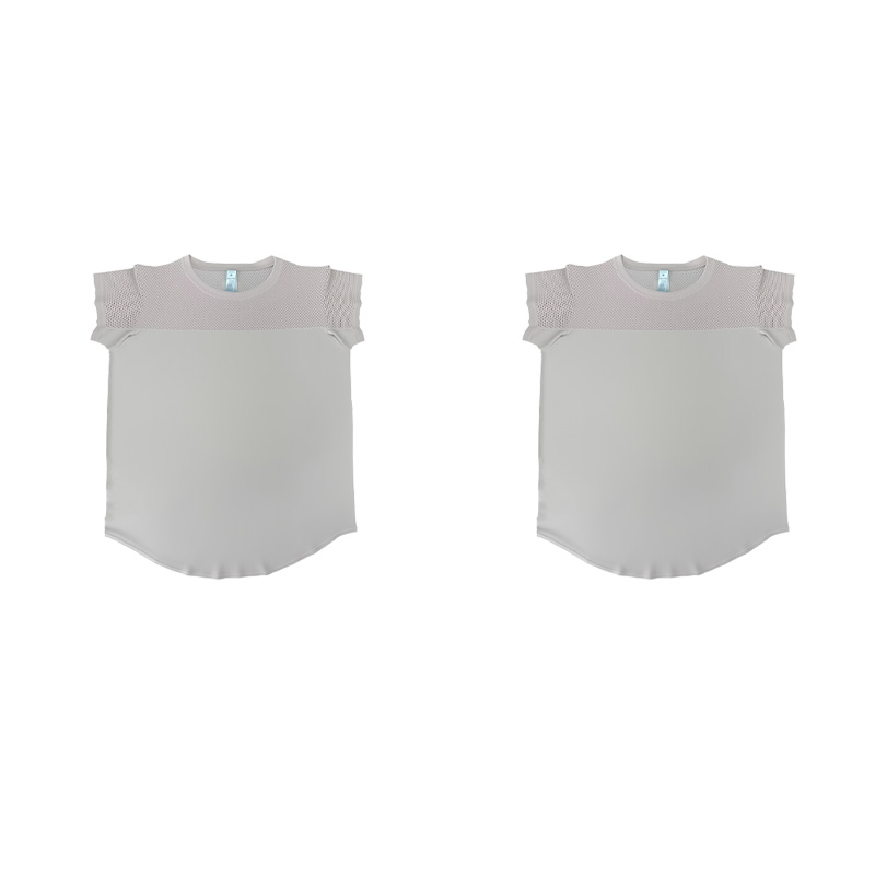 soft and skin friendly super comfortable light pink mesh short sleeved sports top unlocking a new experience of multi scene dressing