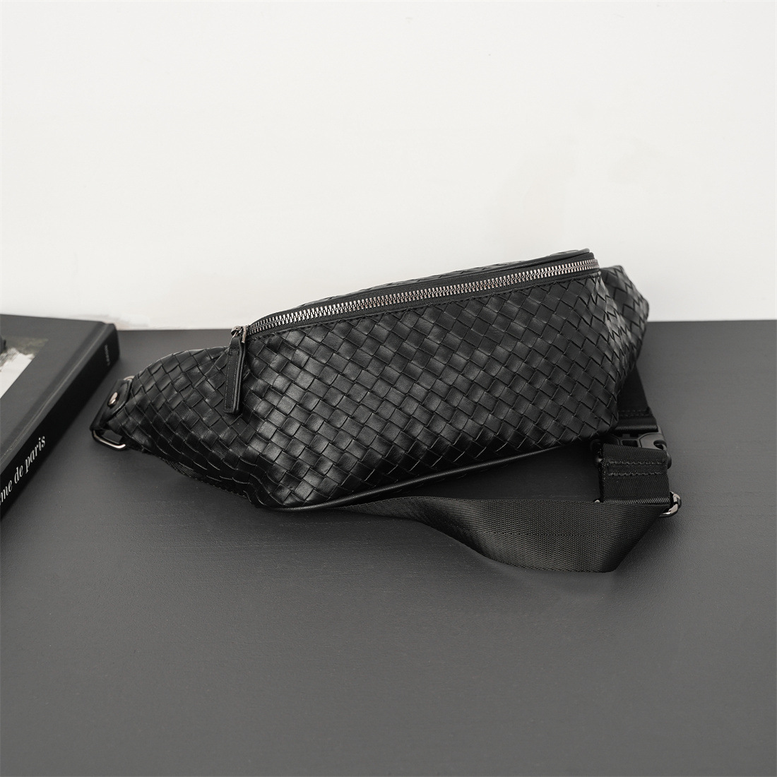 new Free shipping designer cross body for Men Fashionable small chest bag hand woven versatile small waist bag simple back shoulder bag