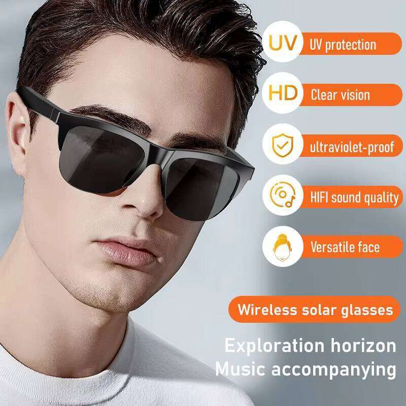 DHGadges New Design F06 Bt V5.3 UV Proof HD Sun Glasses Earphones Tws Wireless Sport Music Outdoor Riding Smart Sunglasses Headsets