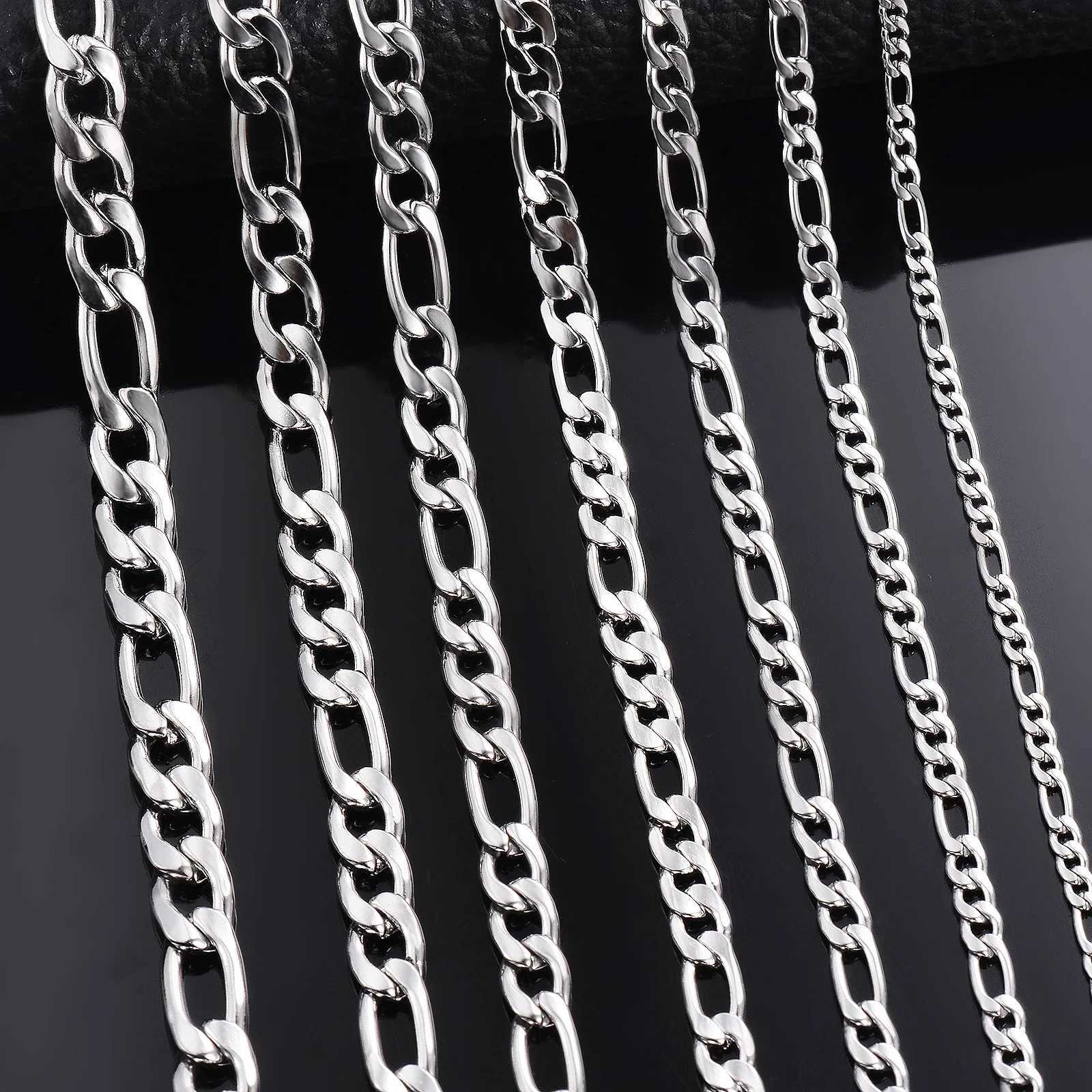 Wholesale 925 Sterling Silver Necklace 2-12mm Width 40-75cm Long Chain Lobster Clasp Men and Women Engagement Jewelry W250620