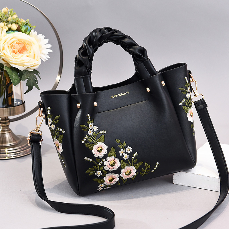 Free Shipping 2025 New Designer Bag Fashion High-quality Shopping Bag Single High-end Solid Color Chinese Embroidery Women's Shoulder Handbag