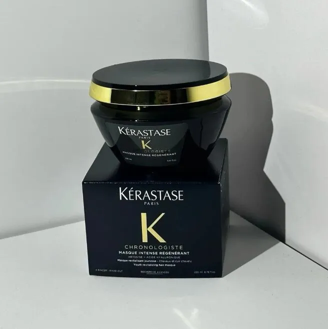 KERASTASE Hair Repair Mask 200ml Black Diamond CHRONOLOGISTE Masque Intense Regenerant Moisturizing Hair Care Tools