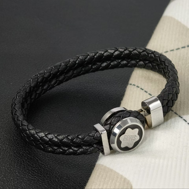 Black Gold Chic MB Man Charm Elegant Mens Brand Hand Chain Punk Accessory Designer Bracelets es Leather Watch Band