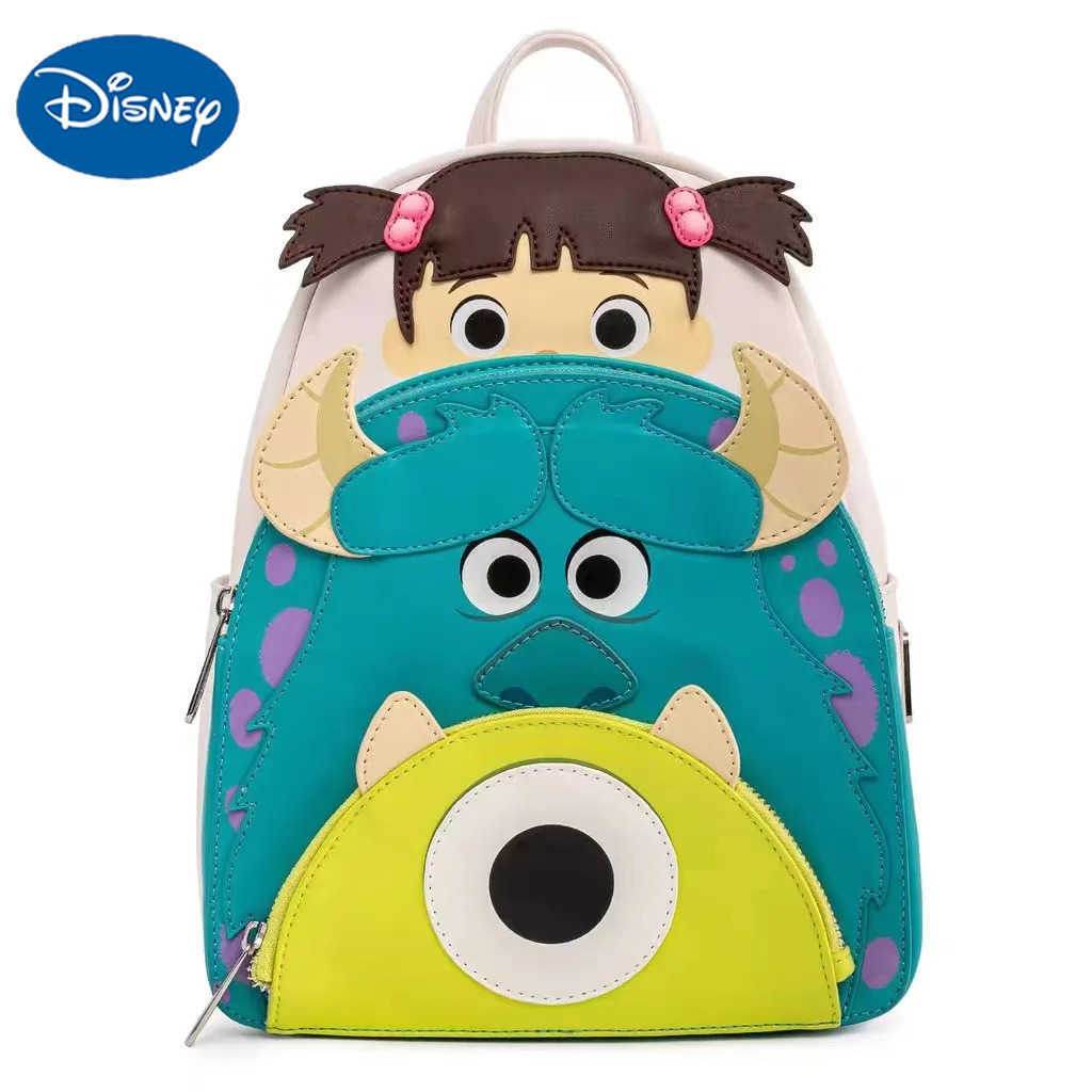 Disney Monsters University PU Leather Panel Womens Backpack Lady Bags Toy Story 3 Children Schoolbag Brand Handbag for Gift W250620